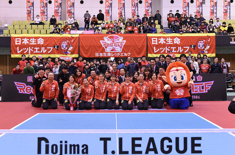 日本生命レッドエルフ　優勝報告会はオンライン