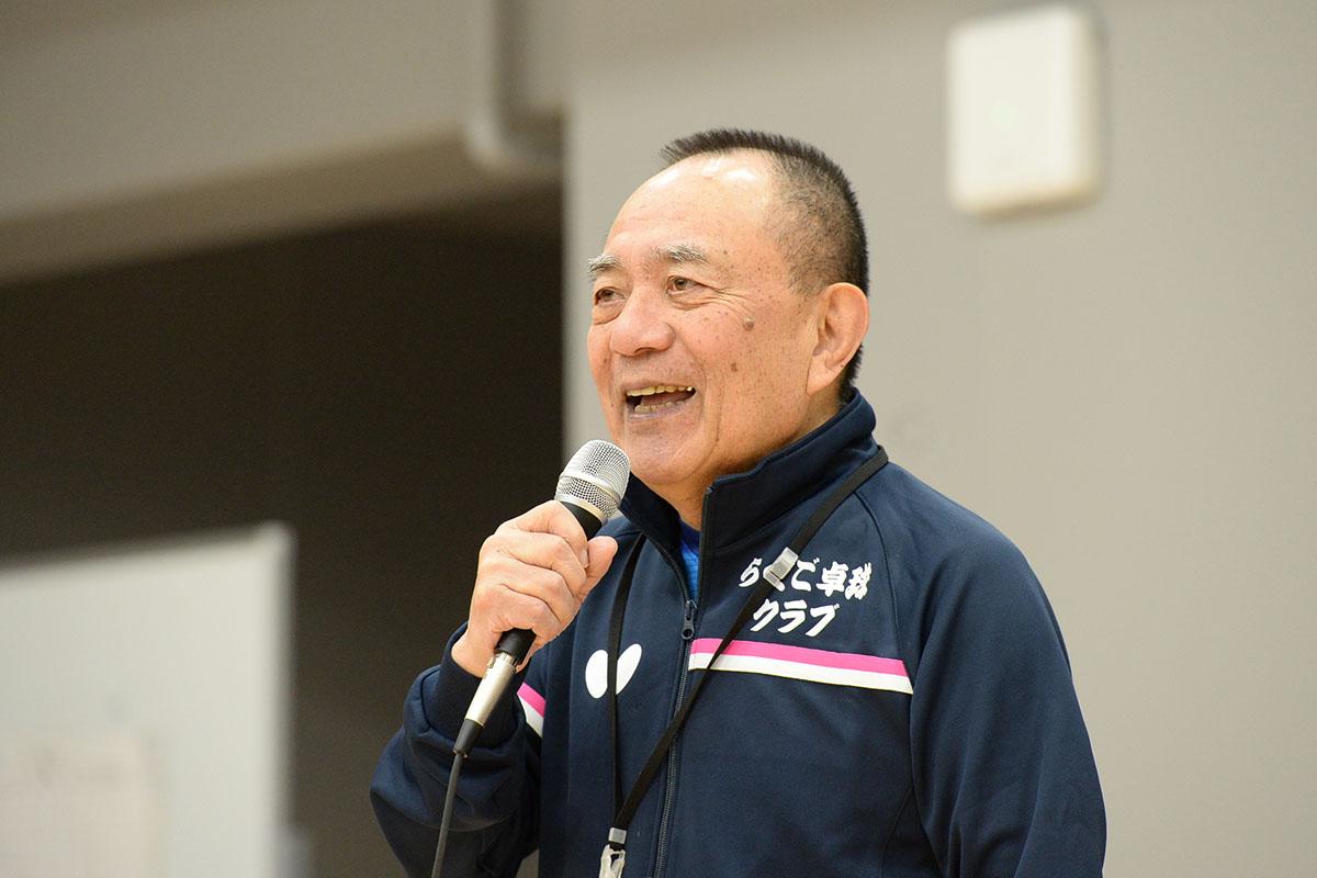 らくご卓球クラブ 新春初打ち会　バタフライ卓球道場で開催