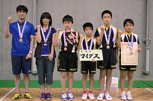 男子の3位は卓伸クラブとT.Cマルカワ