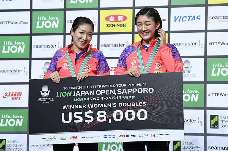 ジャパンオープン札幌大会　女子ダブルスは陳夢/劉詩雯（中国）が優勝！