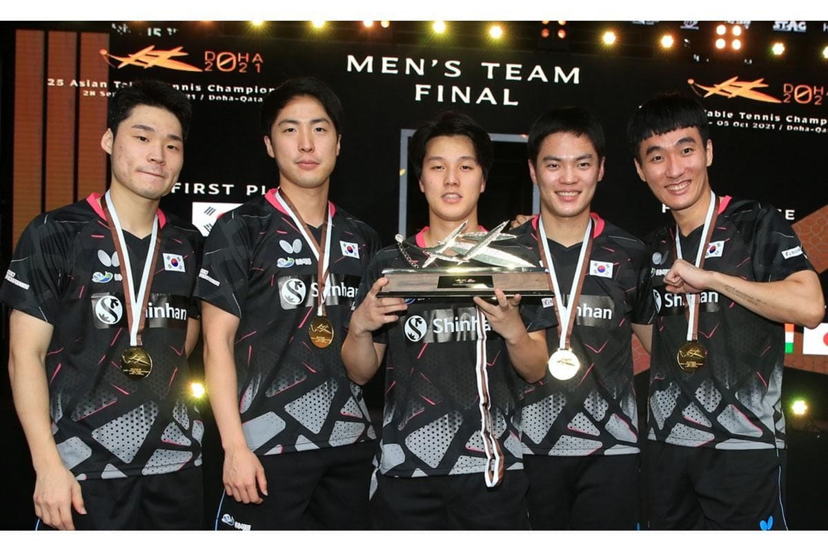 卓球　第25回アジア選手権大会　男子団体は韓国が優勝
