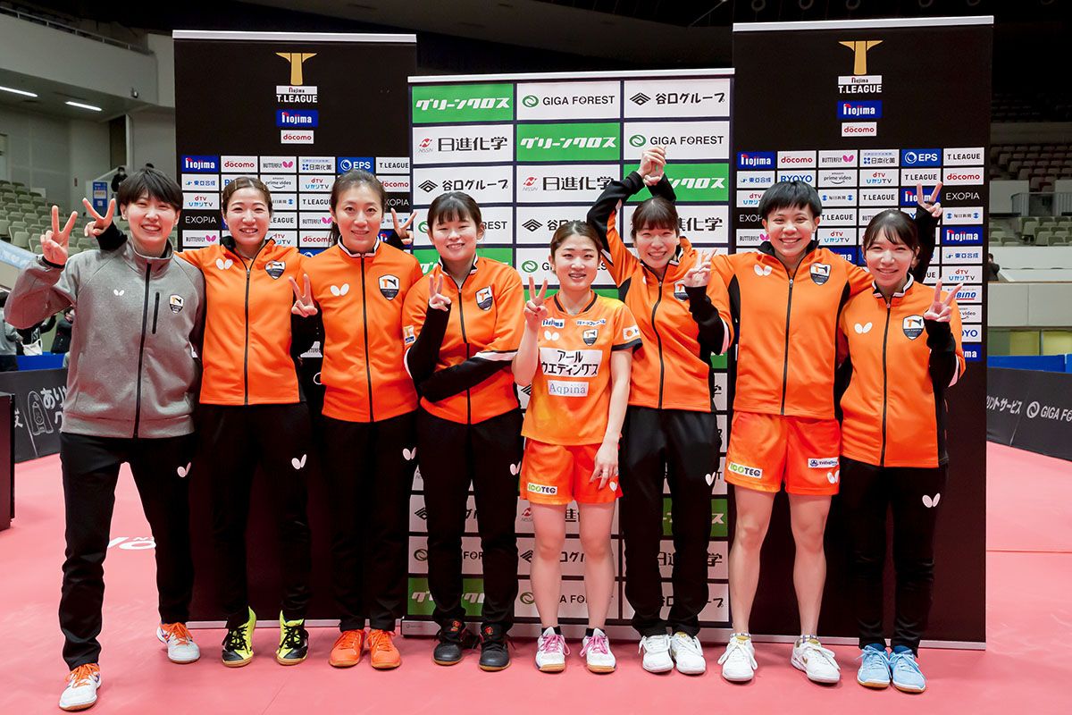 卓球 Tリーグ女子 2022年12月28日までの結果