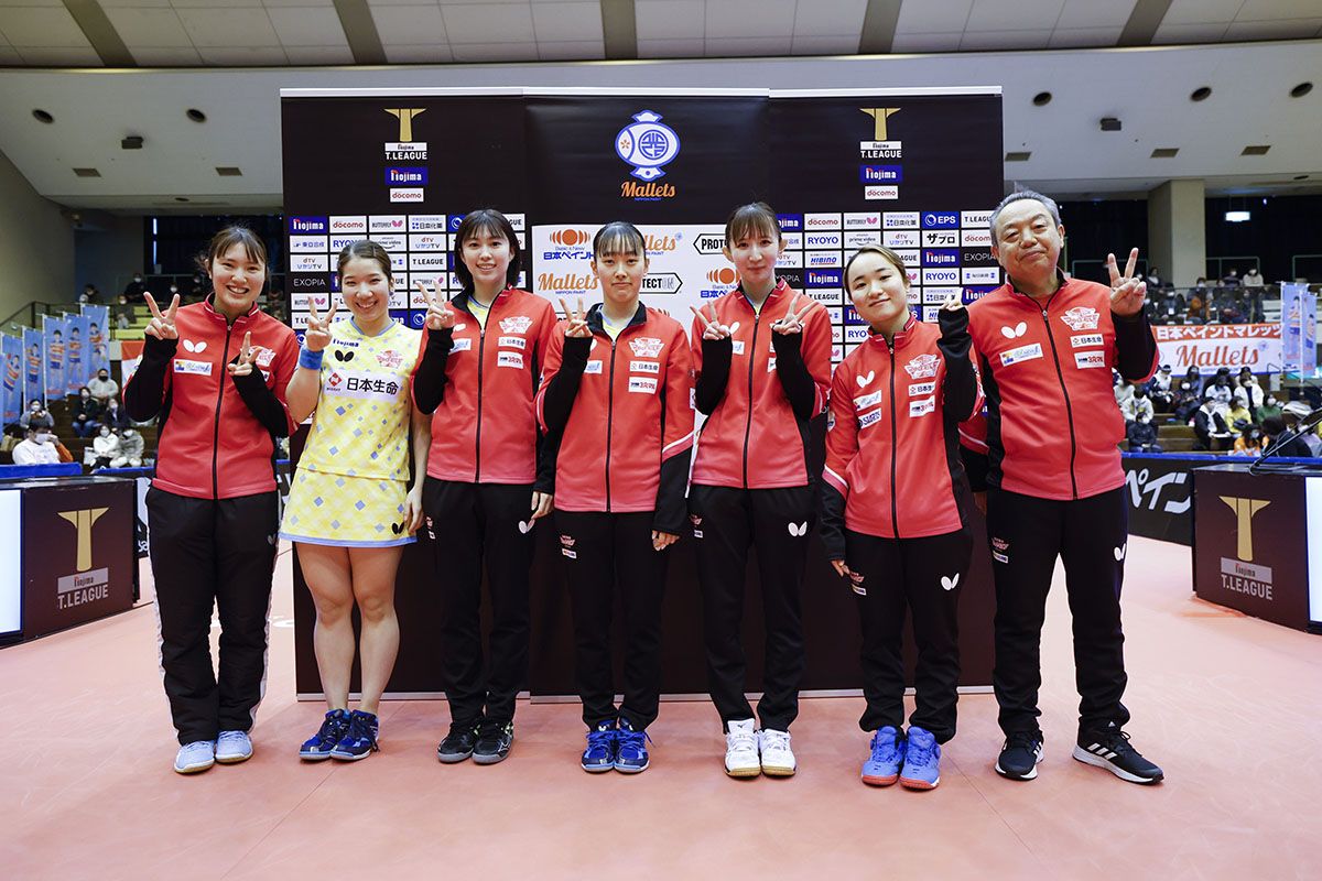 卓球 Tリーグ女子 2023年2月26日までの結果