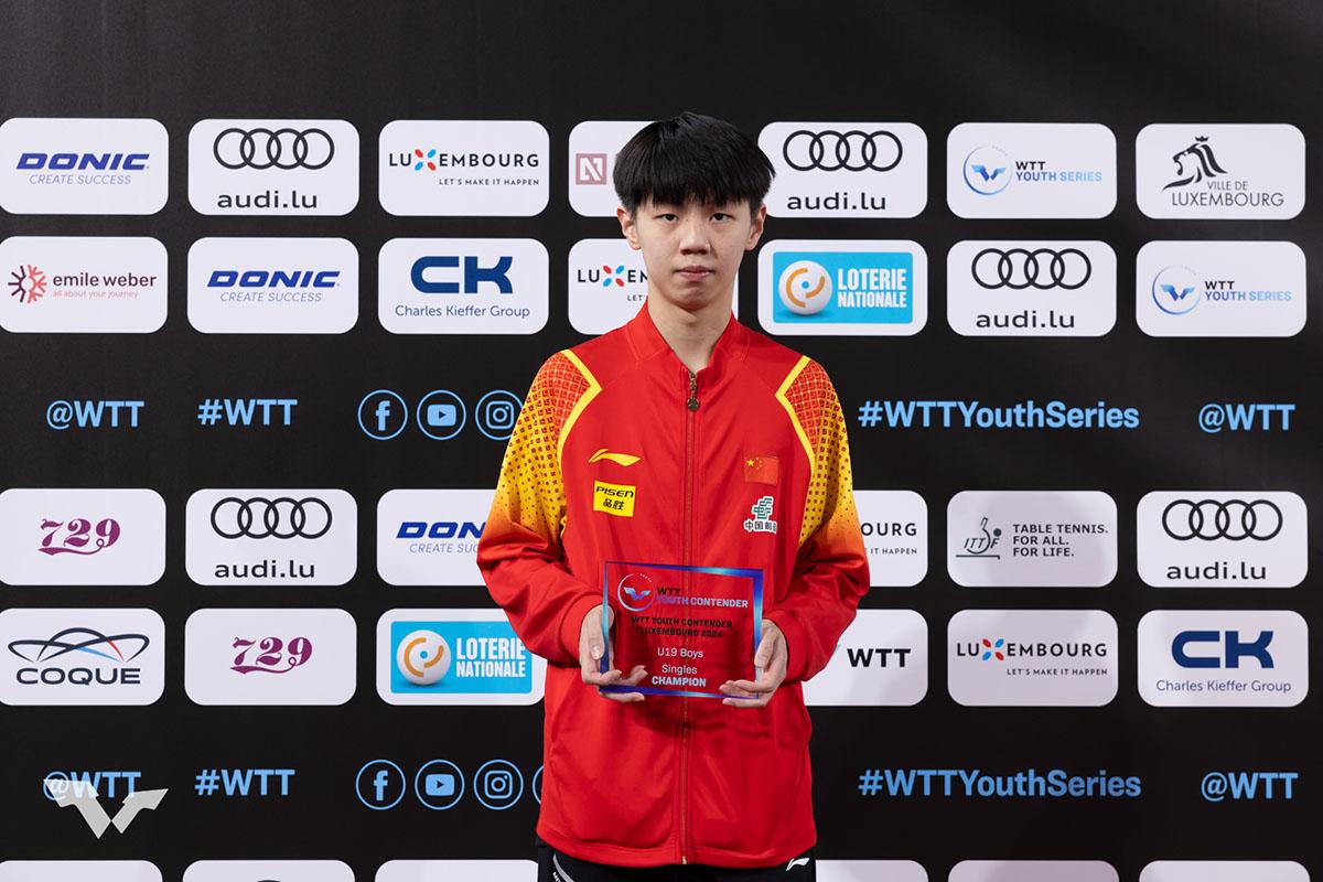 卓球 WTTユースコンテンダー ルクセンブルク　男子の結果