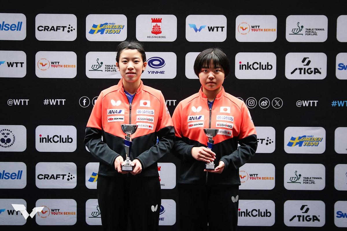 卓球 WTTユースコンテンダー ヘルシンボリ　面手凛がU19優勝、髙森愛央がU17優勝、髙橋青葉がU15優勝