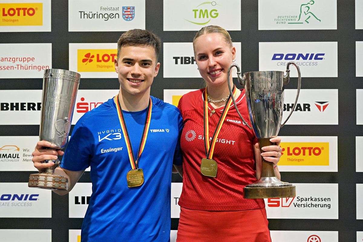 卓球 ドイツ選手権大会　シュトゥンパーとカウフマンが優勝