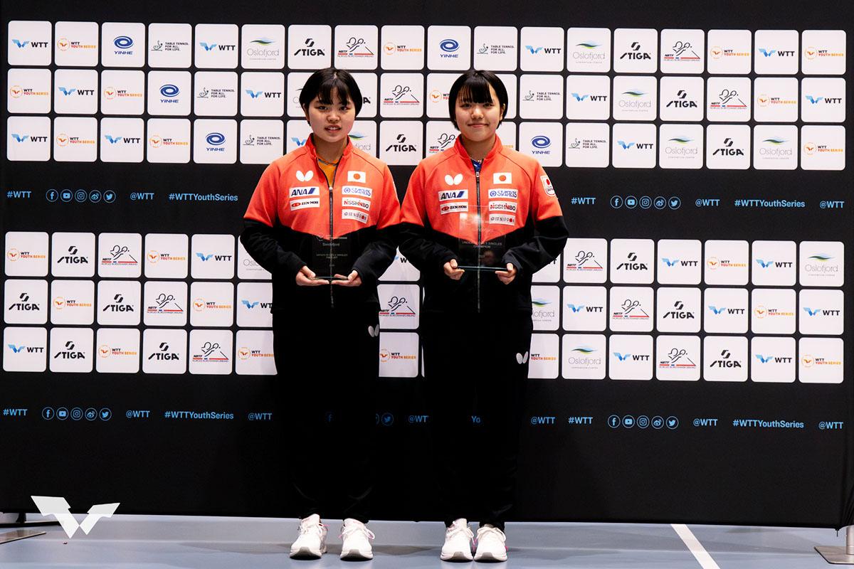 卓球 WTTユースコンテンダー サンネフヨル　青木咲智がU19優勝、村松心菜がU17優勝、花沢夏琳がU15優勝