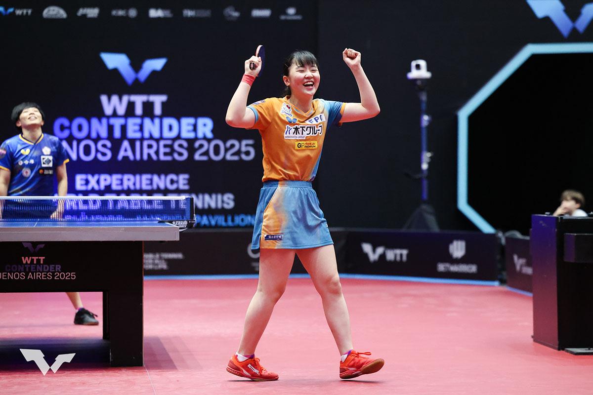 卓球 WTTコンテンダー ブエノスアイレス　張本美和が単複で優勝