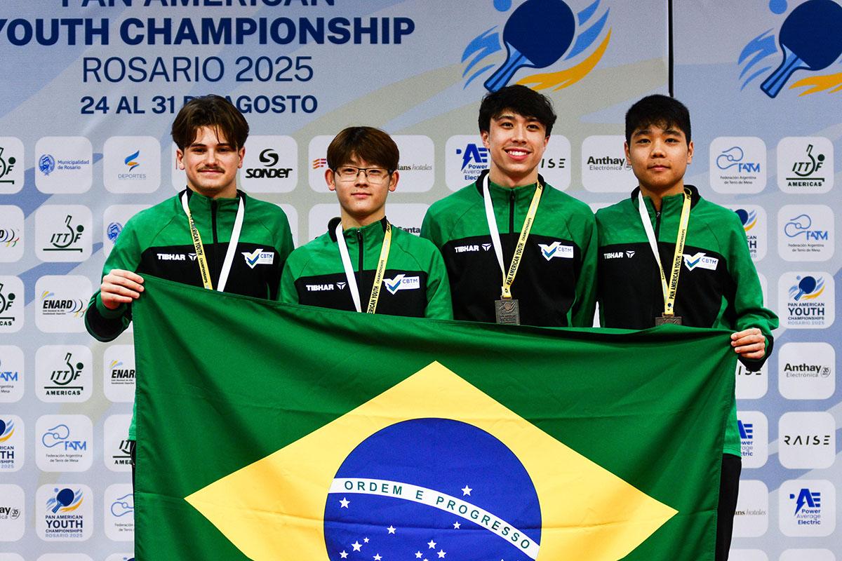 卓球 パンアメリカユース選手権大会2025　レオナルド・イイヅカが3種目で優勝