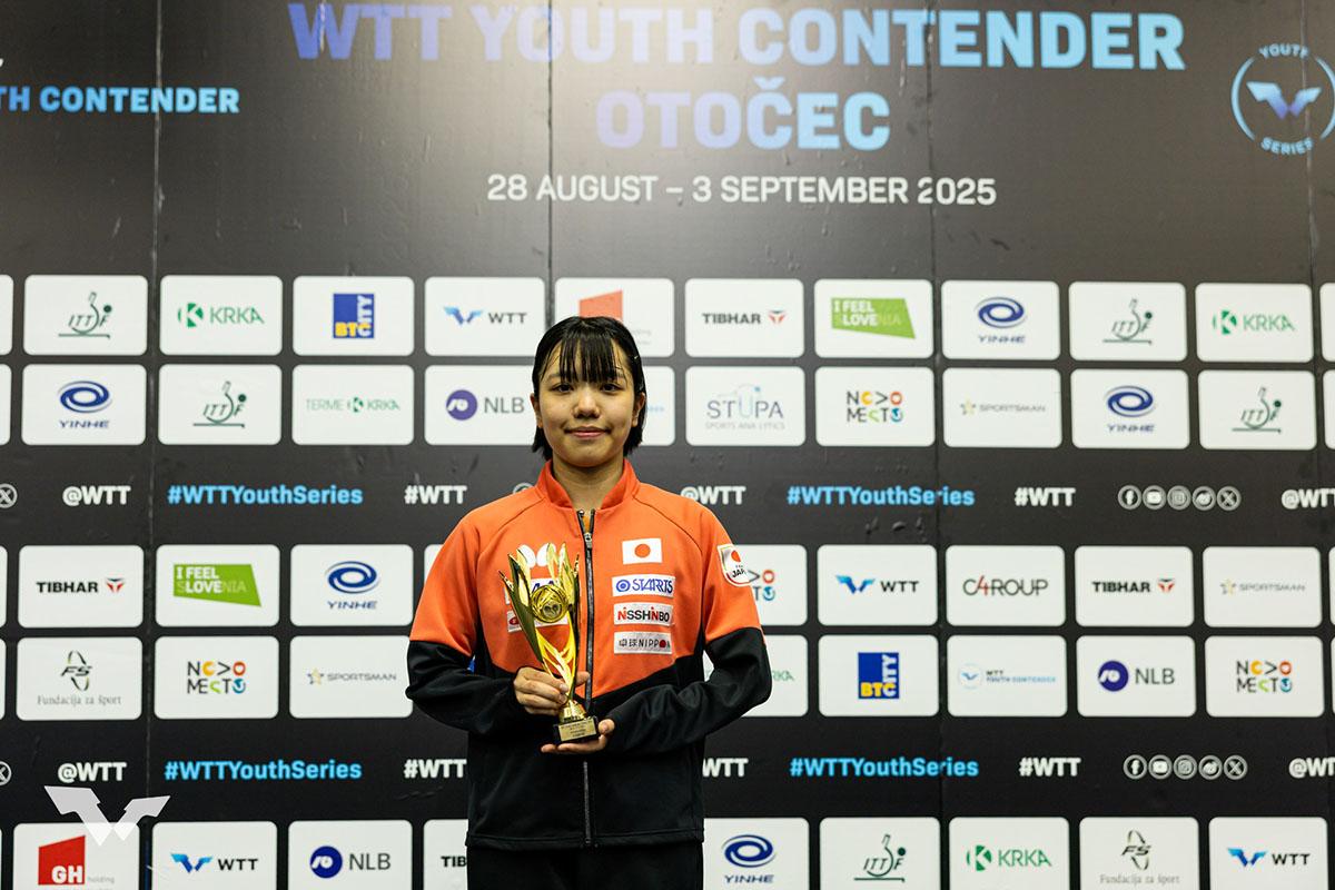 卓球 WTTユースコンテンダー オトチェツ　青木咲智がU19優勝、村松心菜がU15優勝