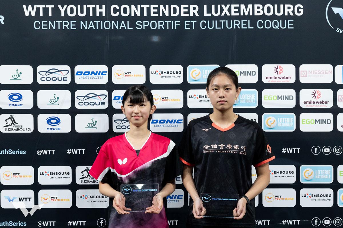 卓球 WTTユースコンテンダー ルクセンブルク　女子の結果
