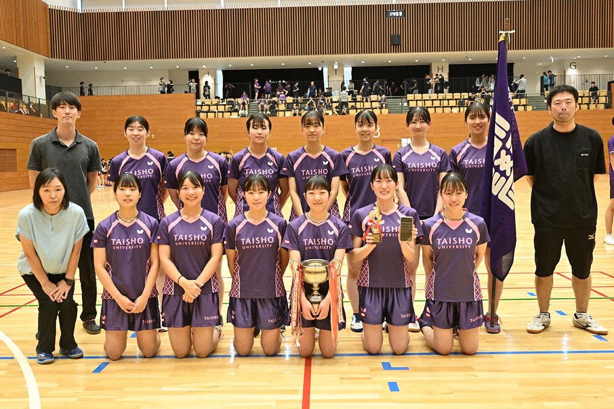 2025年秋季関東学生卓球リーグ戦　女子2部は大正大が優勝