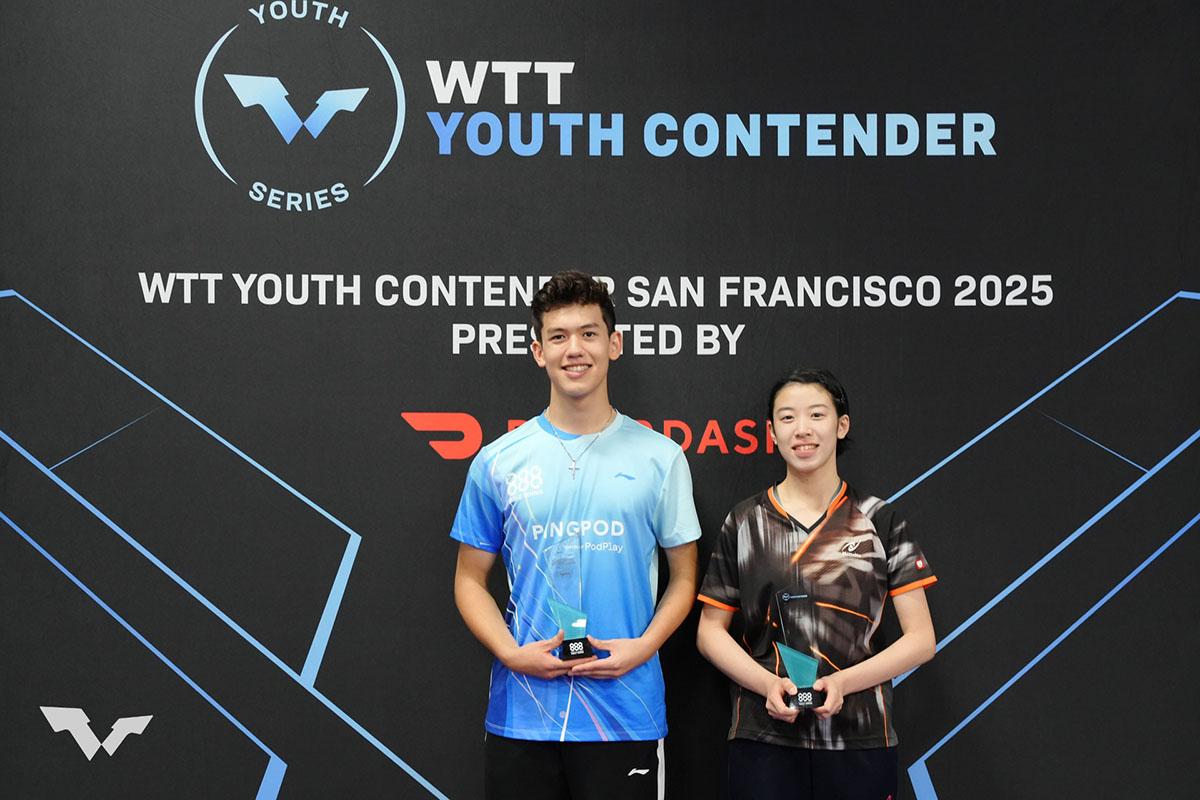 卓球 WTTユースコンテンダー サンフランシスコ3　面手凛が混合ダブルス優勝