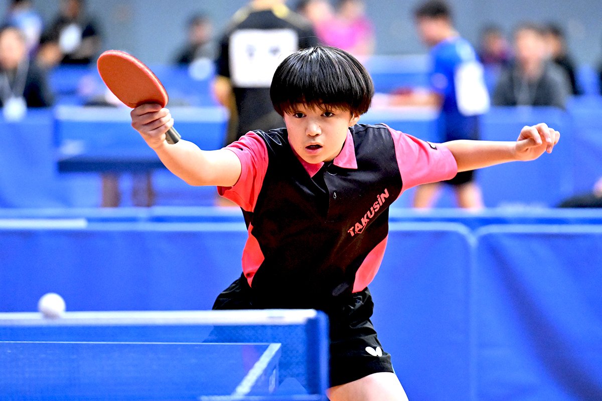 2025年全日本卓球選手権大会（カデットの部）13歳以下男子シングルス4回戦の結果