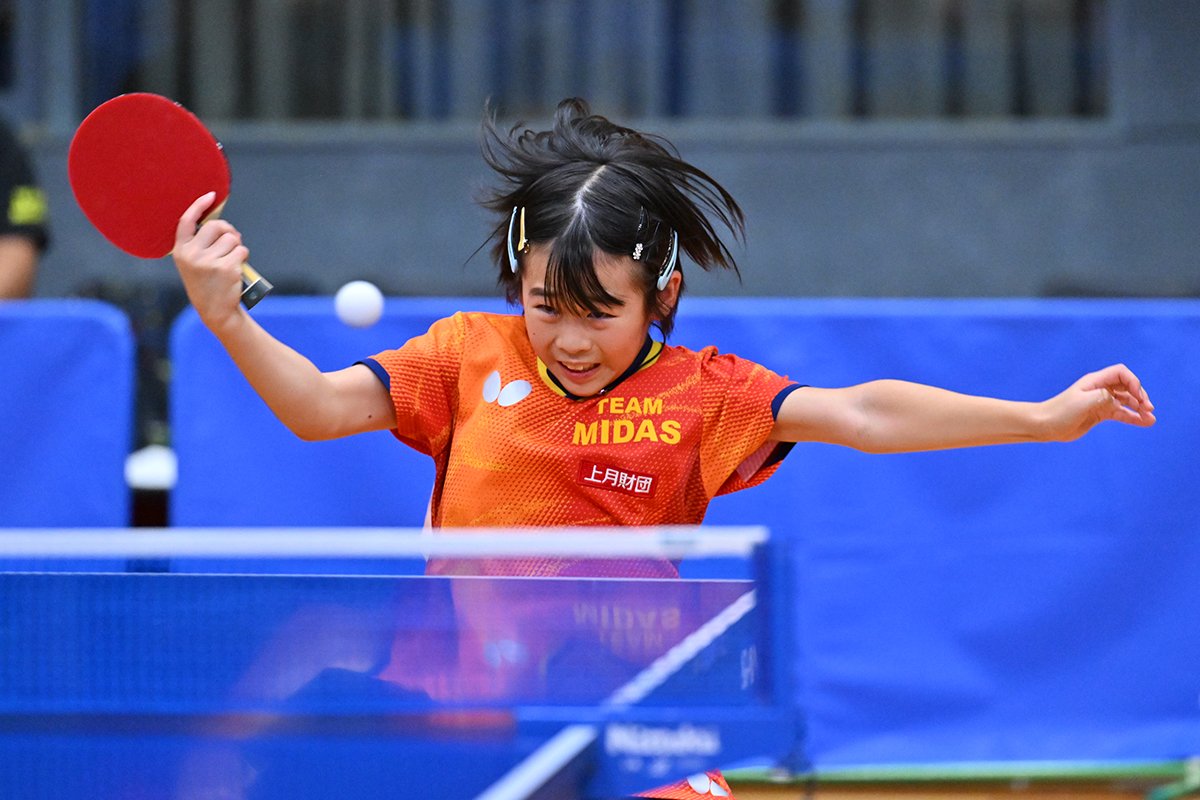 2025年全日本卓球選手権大会（カデットの部）13歳以下女子シングルス4回戦の結果