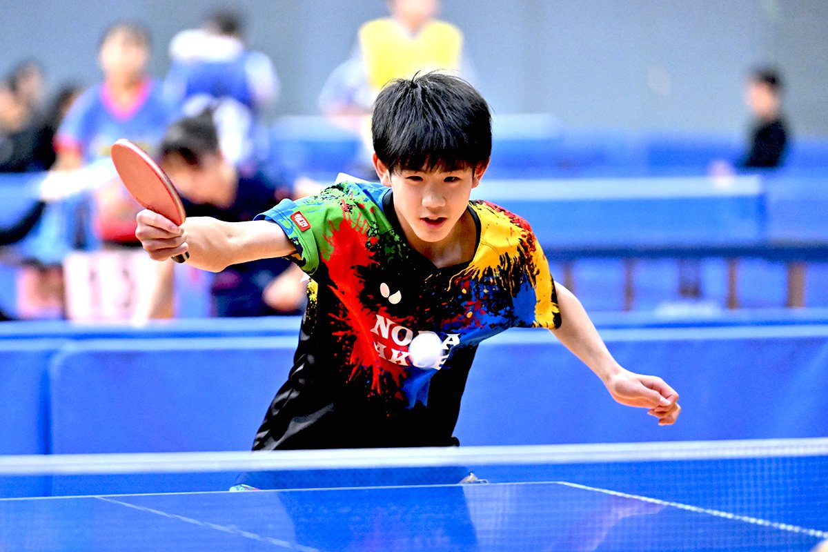 2025年全日本卓球選手権大会（カデットの部）14歳以下男子シングルス4回戦の結果