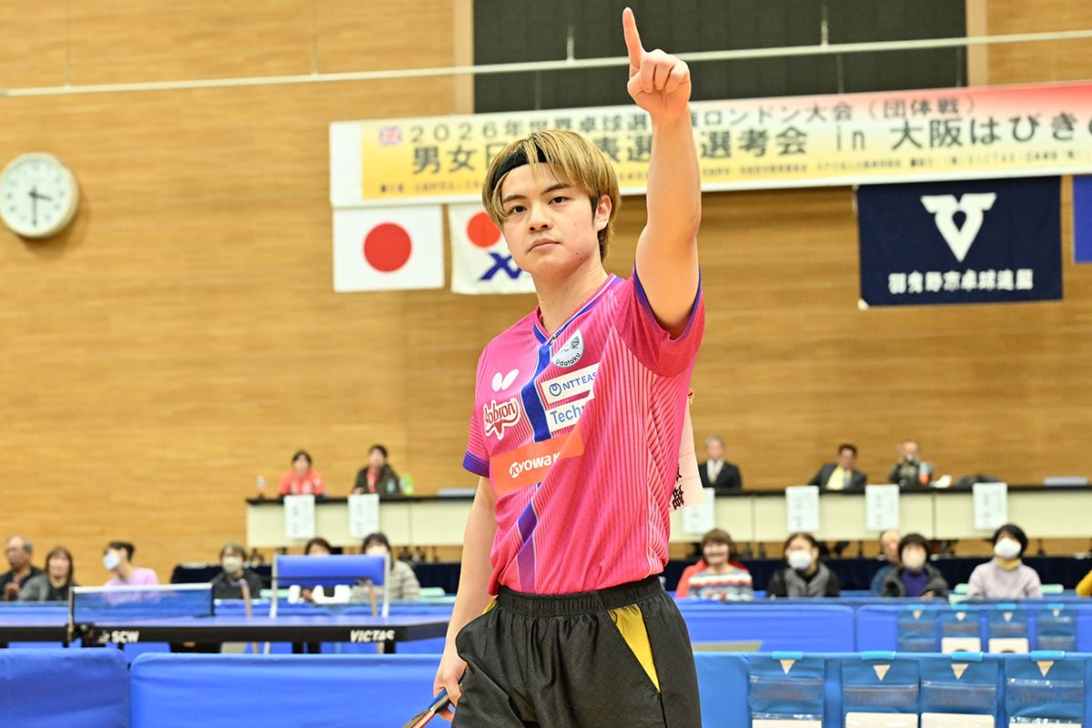 世界卓球2026ロンドン 日本代表選考会 男子は宇田幸矢が優勝