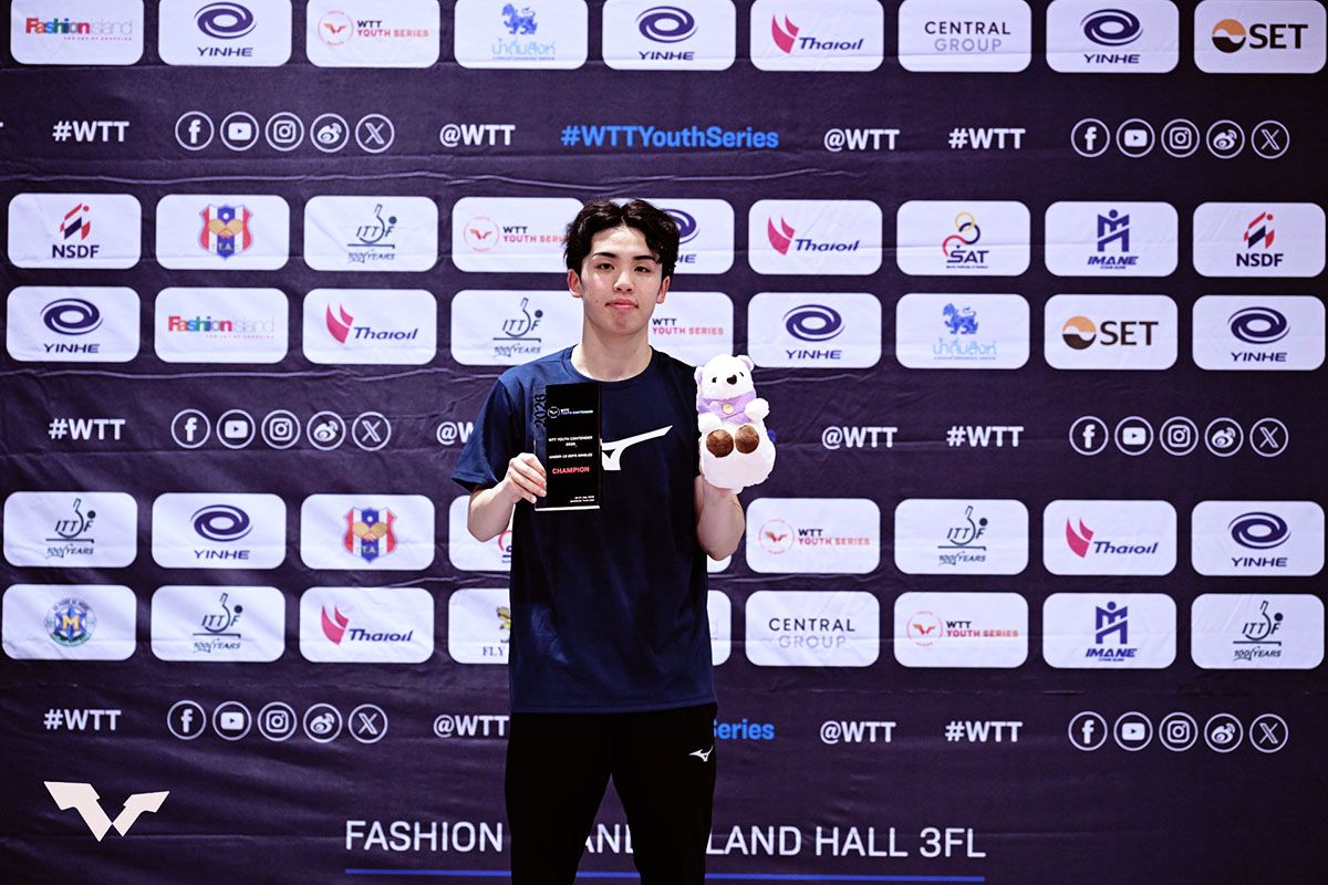 卓球 WTTユースコンテンダー バンコク　岩井田駿斗が2種目で優勝