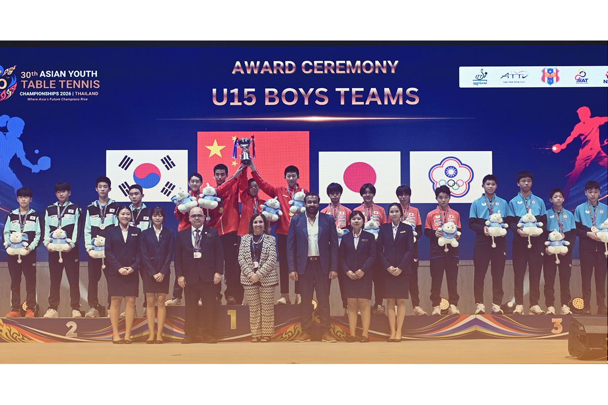 卓球 第30回アジアユース選手権大会　U15男子団体は中国が優勝。日本は3位