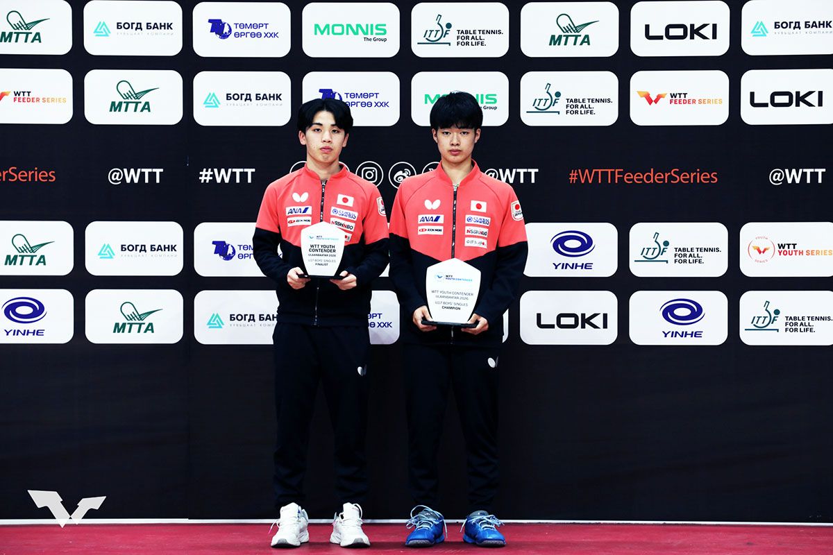 卓球 WTTユースコンテンダー ウランバートル　伊藤佑太が男子シングルス2種目で優勝