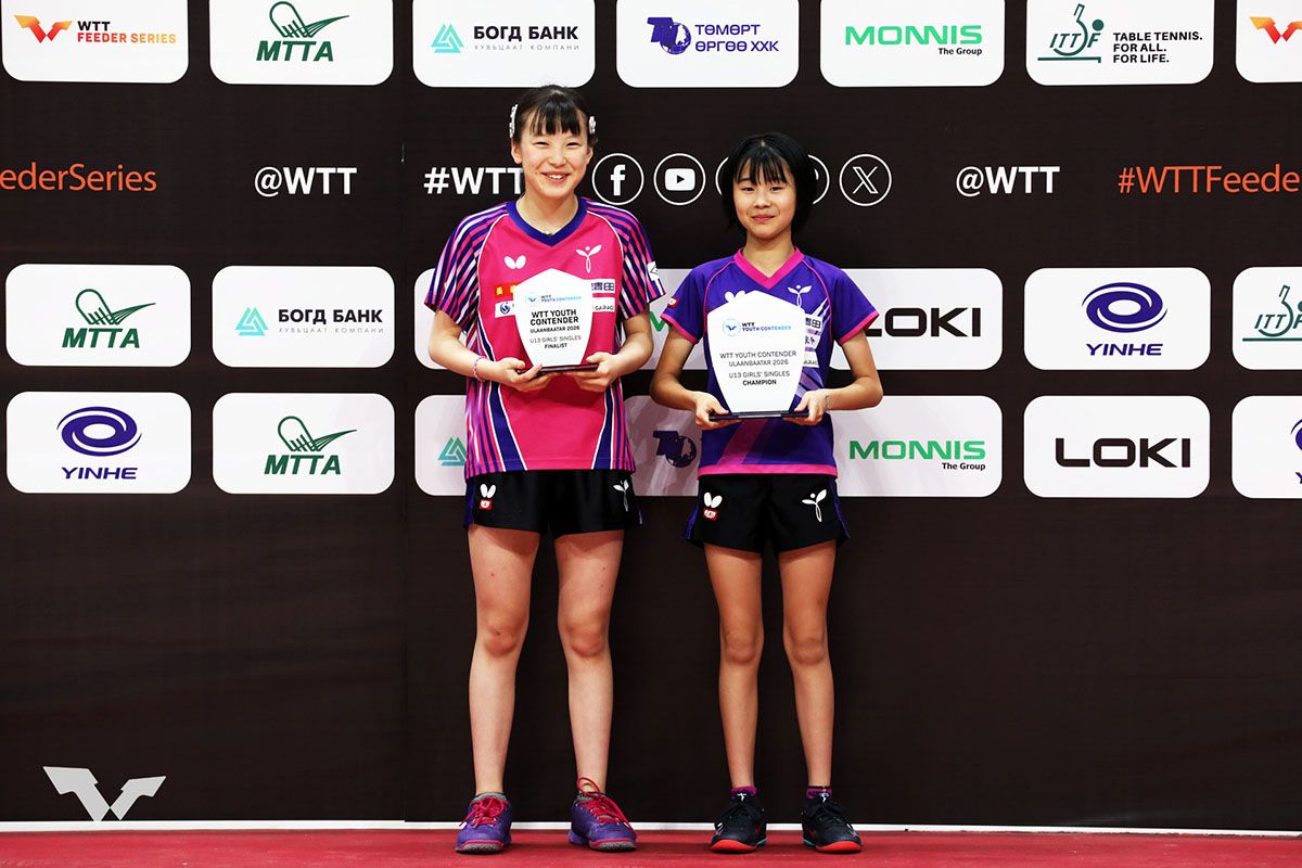 卓球 WTTユースコンテンダー ウランバートル　森ななみがU13女子シングルス優勝