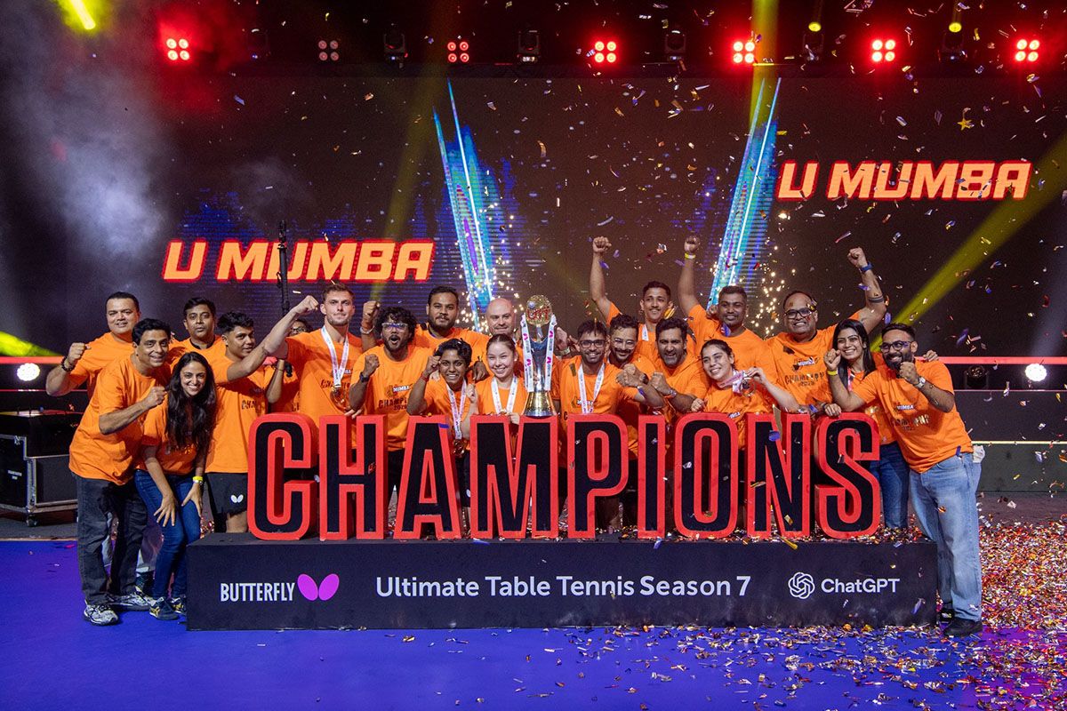 インドのプロ卓球リーグ　バタフライUTT　U ムンバ TTが第7シーズン優勝