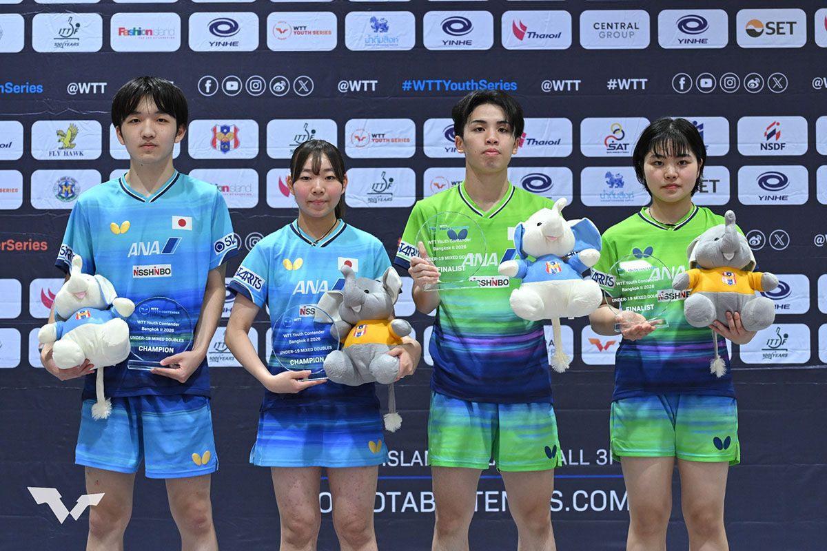 卓球 WTTユースコンテンダー バンコク2　中野琥珀／髙橋青葉が混合ダブルス優勝