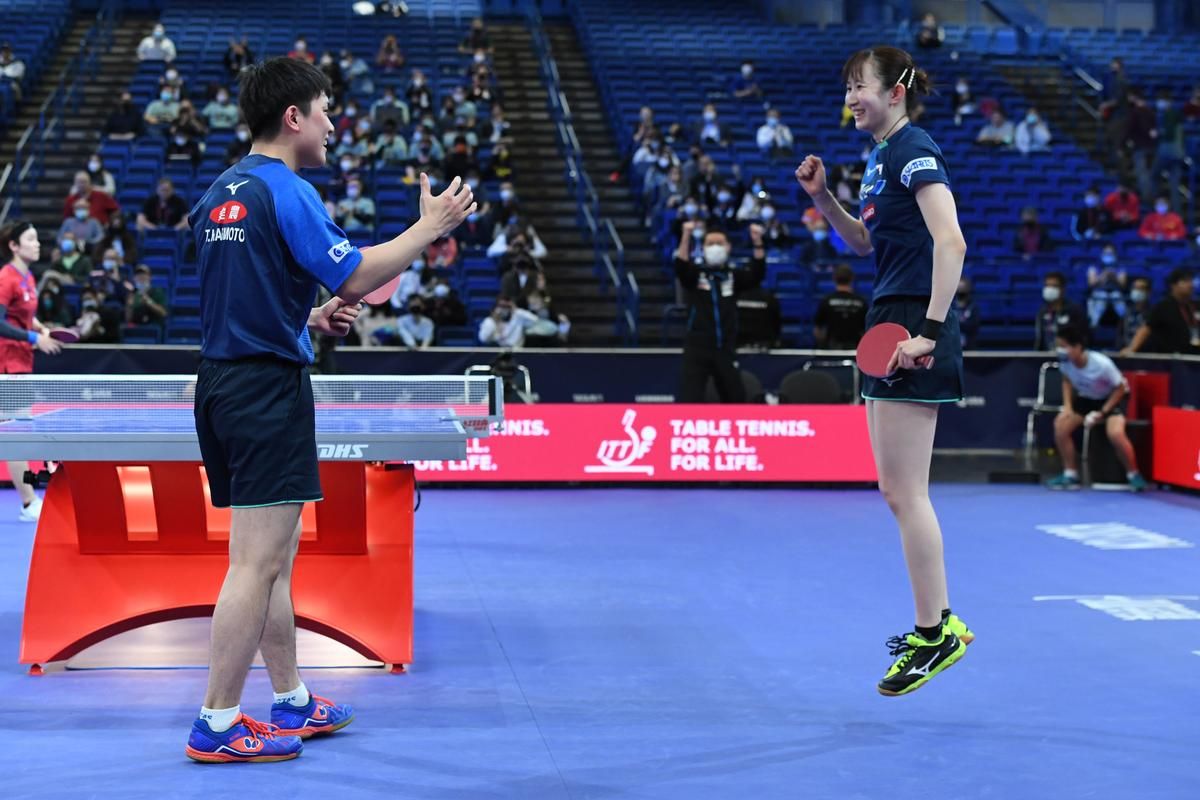 世界卓球2021ヒューストン　混合ダブルス3回戦 張本／早田が準々決勝へ