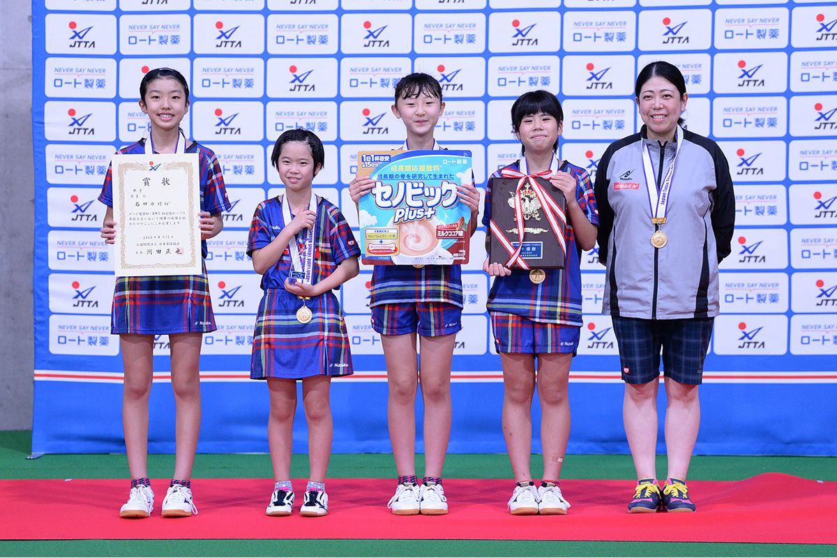 全国ホープス卓球大会　女子団体は石田卓球N⁺が優勝！