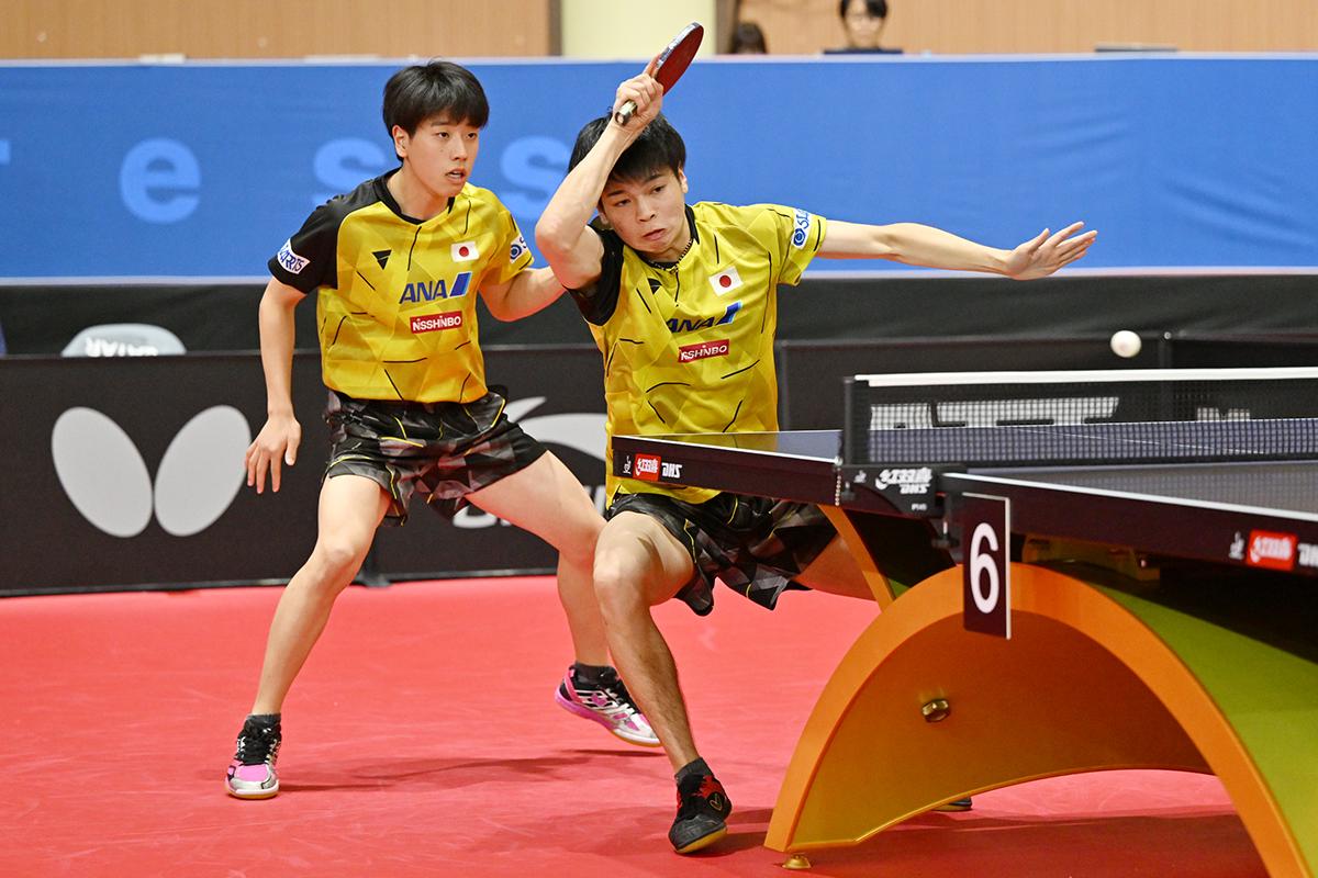 2023アジア卓球選手権平昌大会 男子ダブルス3回戦。篠塚／田中がベスト8入り