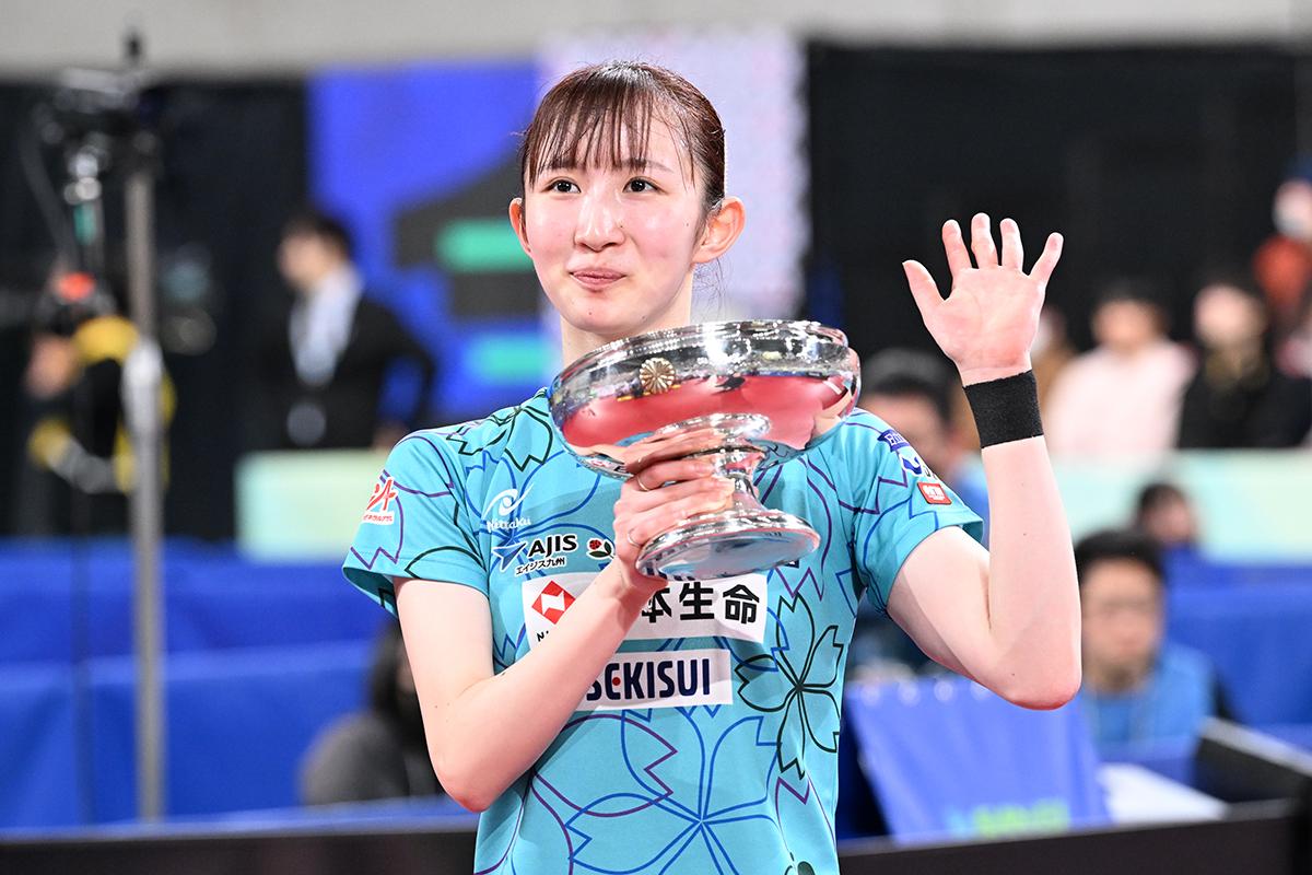 2024年全日本卓球 女子シングルス優勝　早田ひな「決勝の舞台を精いっぱい楽しんでチャレンジャーの気持ちで」