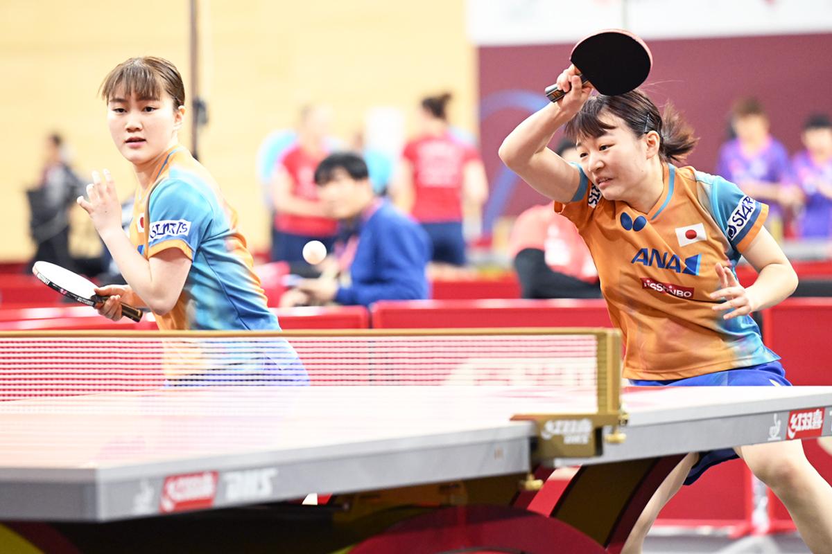 世界卓球2025ドーハ　女子ダブルス1回戦　張本／木原、大藤／横井が2回戦へ