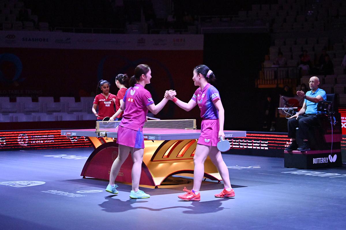 世界卓球2025ドーハ　女子ダブルス2回戦　大藤／横井、張本／木原が3回戦へ