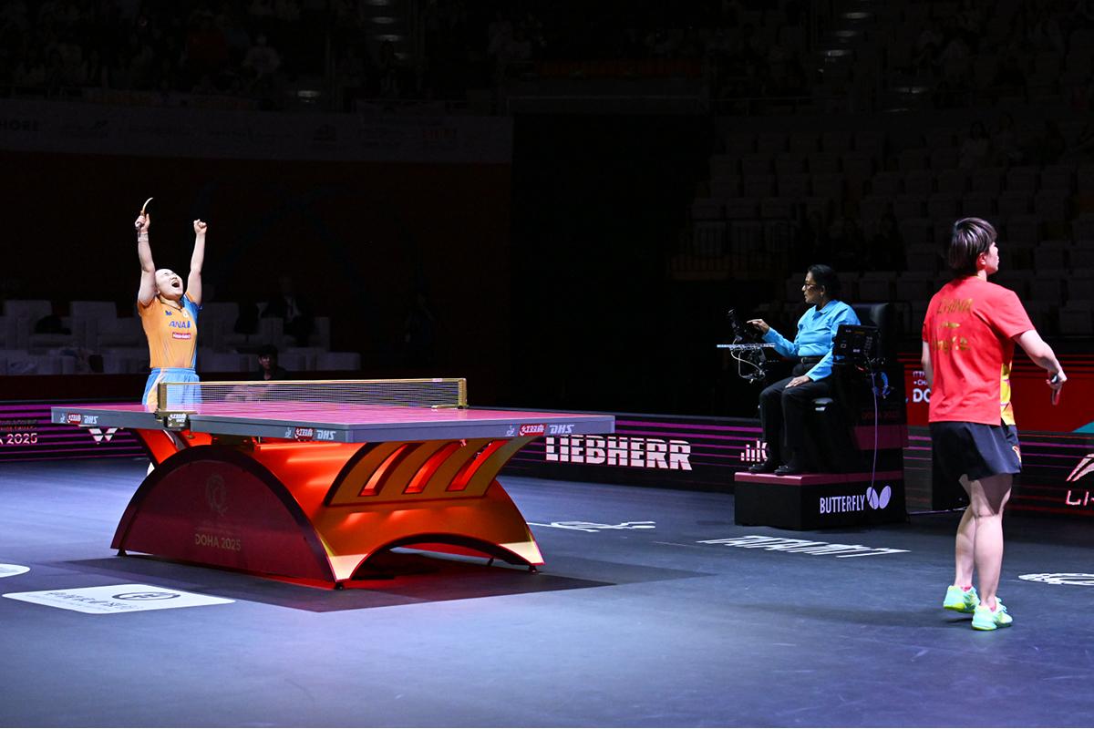 世界卓球2025ドーハ　女子シングルス準々決勝　伊藤が準決勝進出。早田、大藤、張本は敗れる