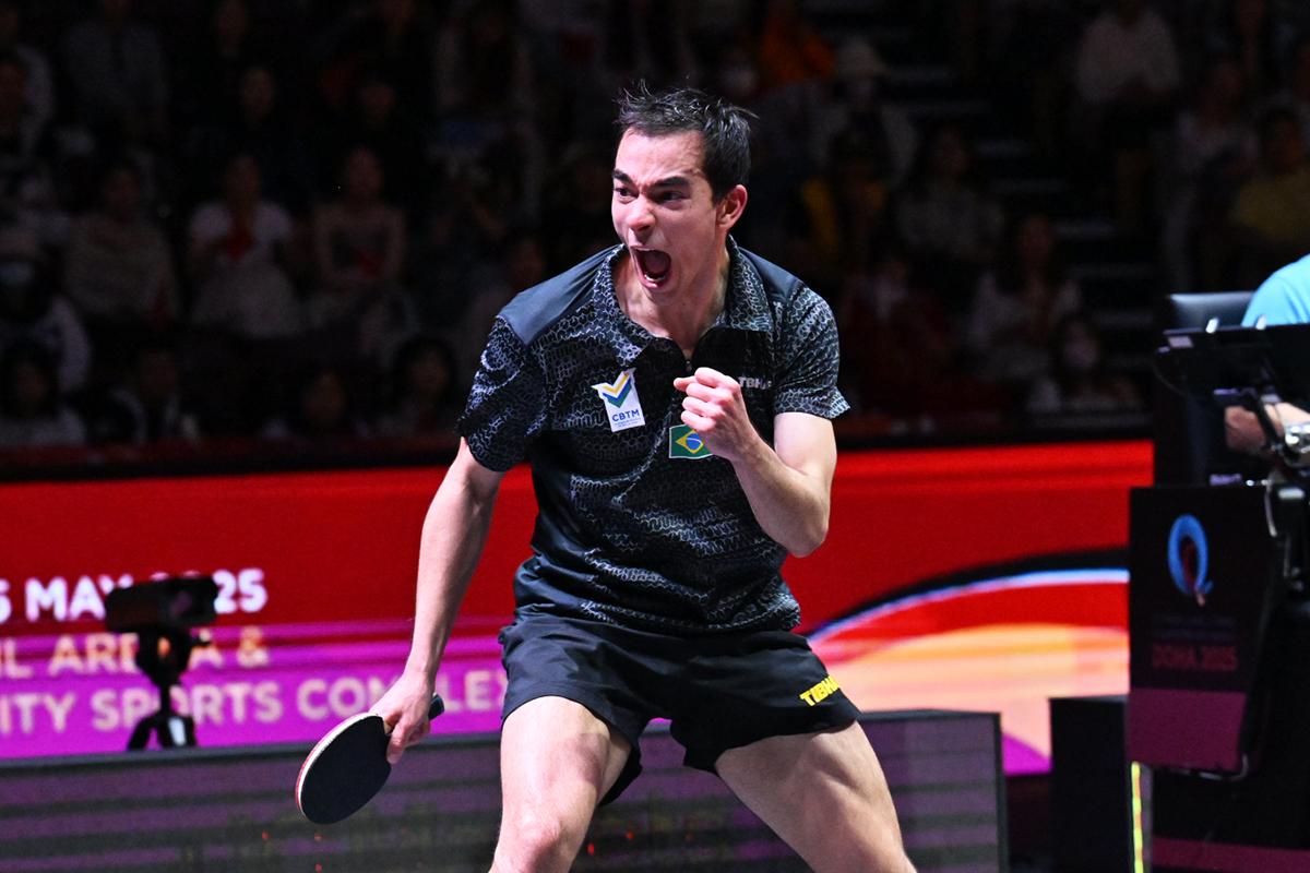 世界卓球2025ドーハ　男子シングルス準決勝　王楚欽とカルデラーノが決勝進出