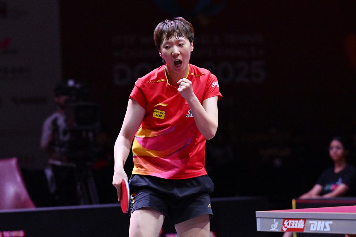 世界卓球2025ドーハ　女子シングルス準決勝　孫穎莎と王曼昱が決勝進出