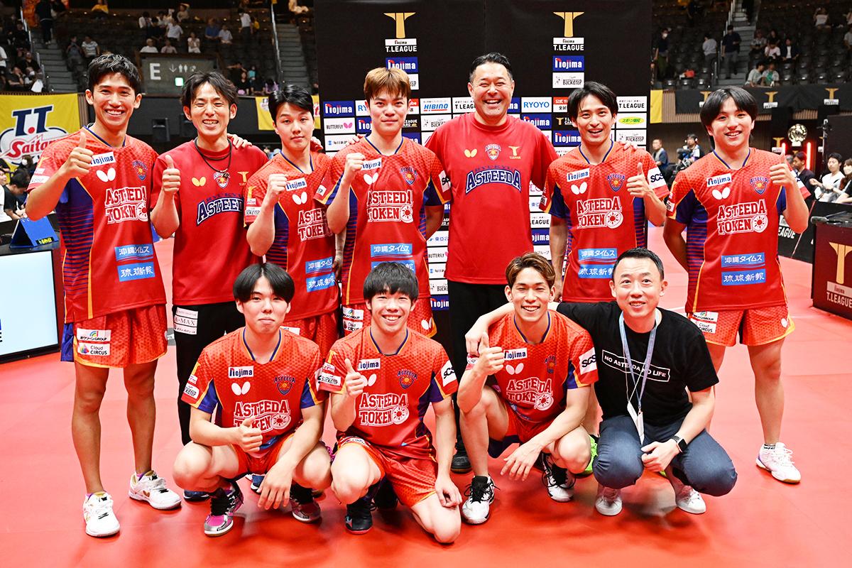 ノジマTリーグ2025-2026　男子開幕戦琉球アスティーダが3対1でT.T彩たまを下す