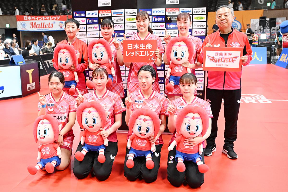 ノジマTリーグ2025-2026　女子開幕戦日本生命レッドエルフが3対1で日本ペイントマレッツを下す