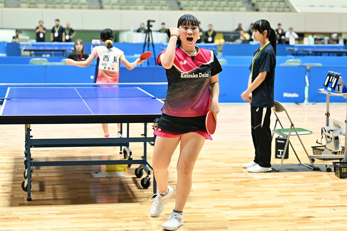 北九州全中【卓球競技】 女子シングルスはベスト8が決定！