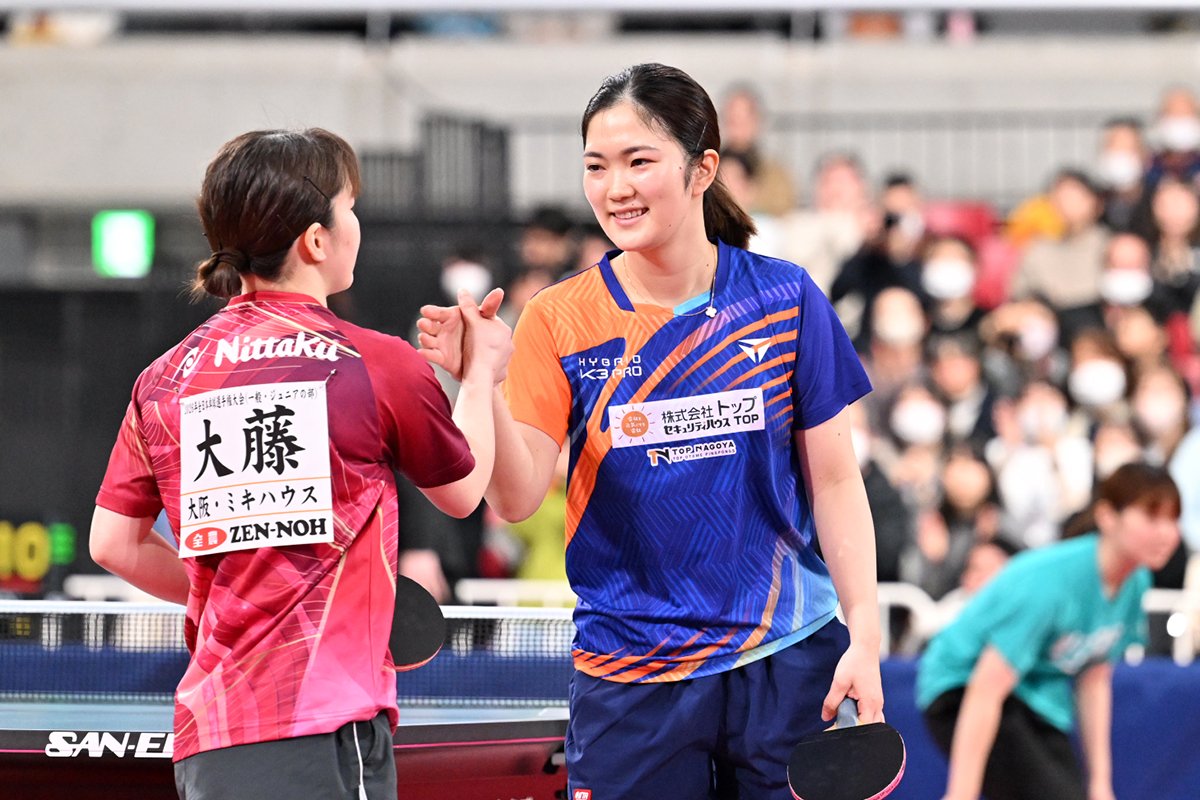 2026年全日本卓球　女子シングルスはベスト4が決定