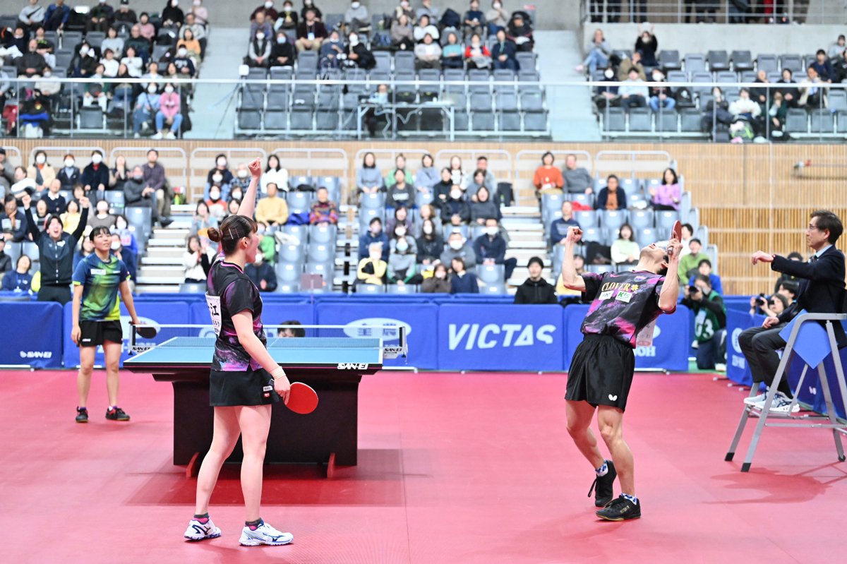 2026年全日本卓球　混合ダブルスは松島／張本と坪井／赤江が決勝へ