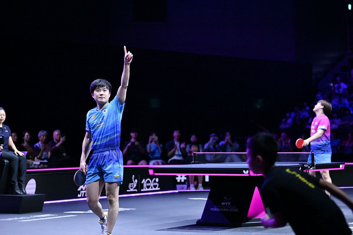 WTTチャンピオンズ横浜　男子シングルス準決勝　張本智和と呉晙誠が決勝進出。篠塚と松島は敗退