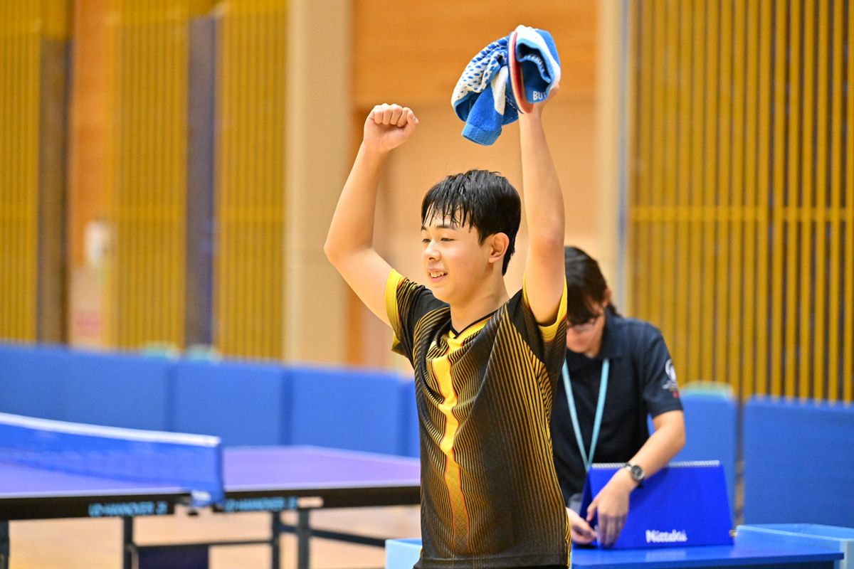 総社全中【卓球競技】 男子シングルスはベスト8が決定！